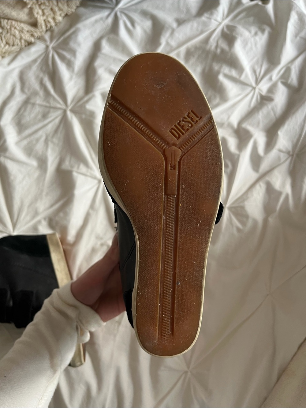 Diesel Black Wedge High-Top Sneaker Boots - Picture 4 of 4